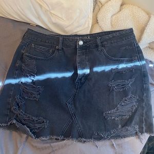 American Eagle Black Denim Skirt